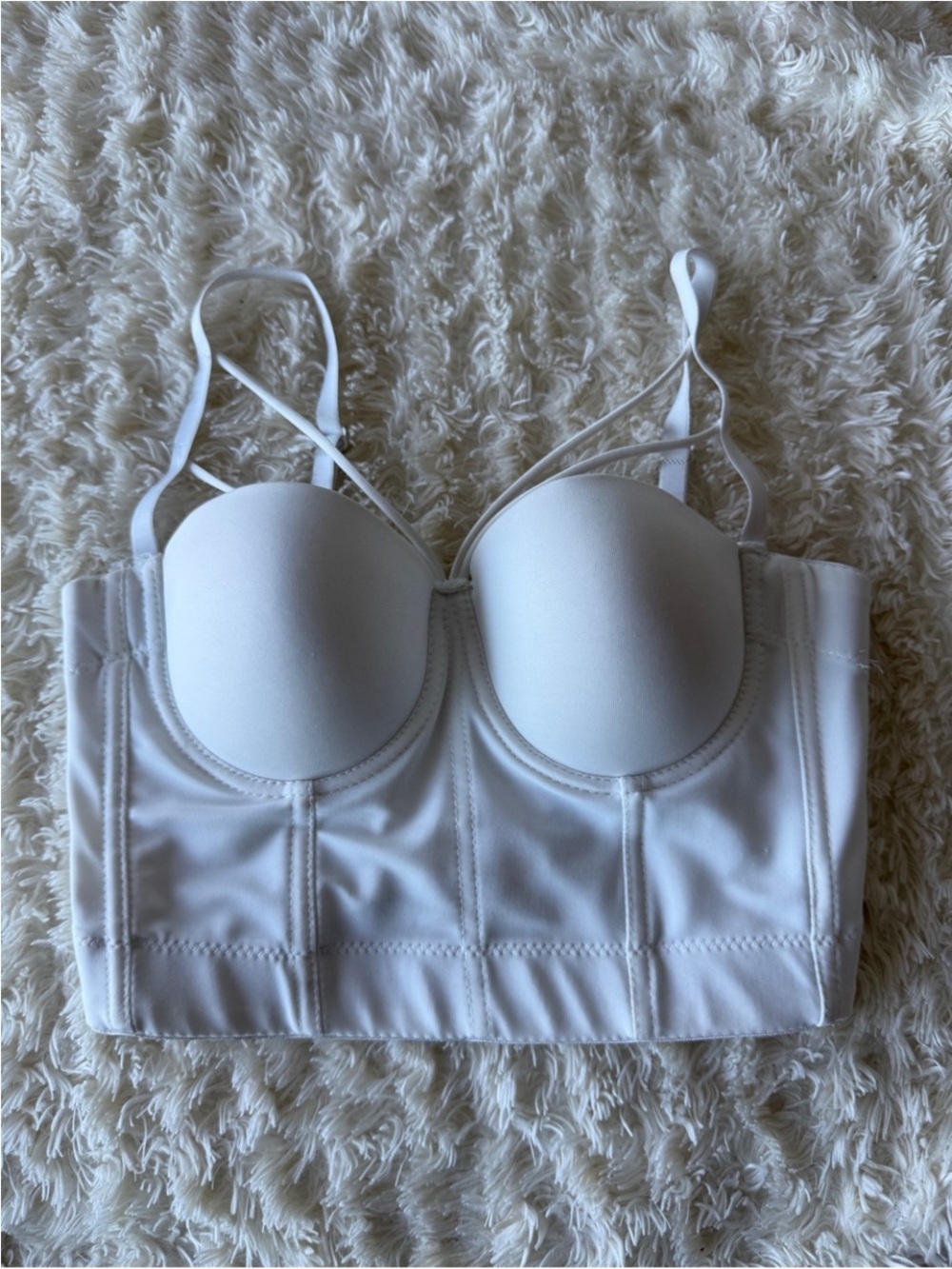 Longline Strapless Convertible Bra in White